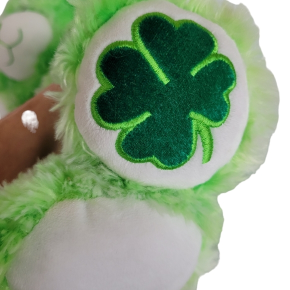 Build A Bear Green Goodluck clover teddy 18" Plush Retired - Picture 3 of 4